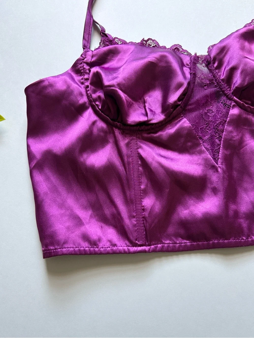 NWOT women’s self esteem purple corset